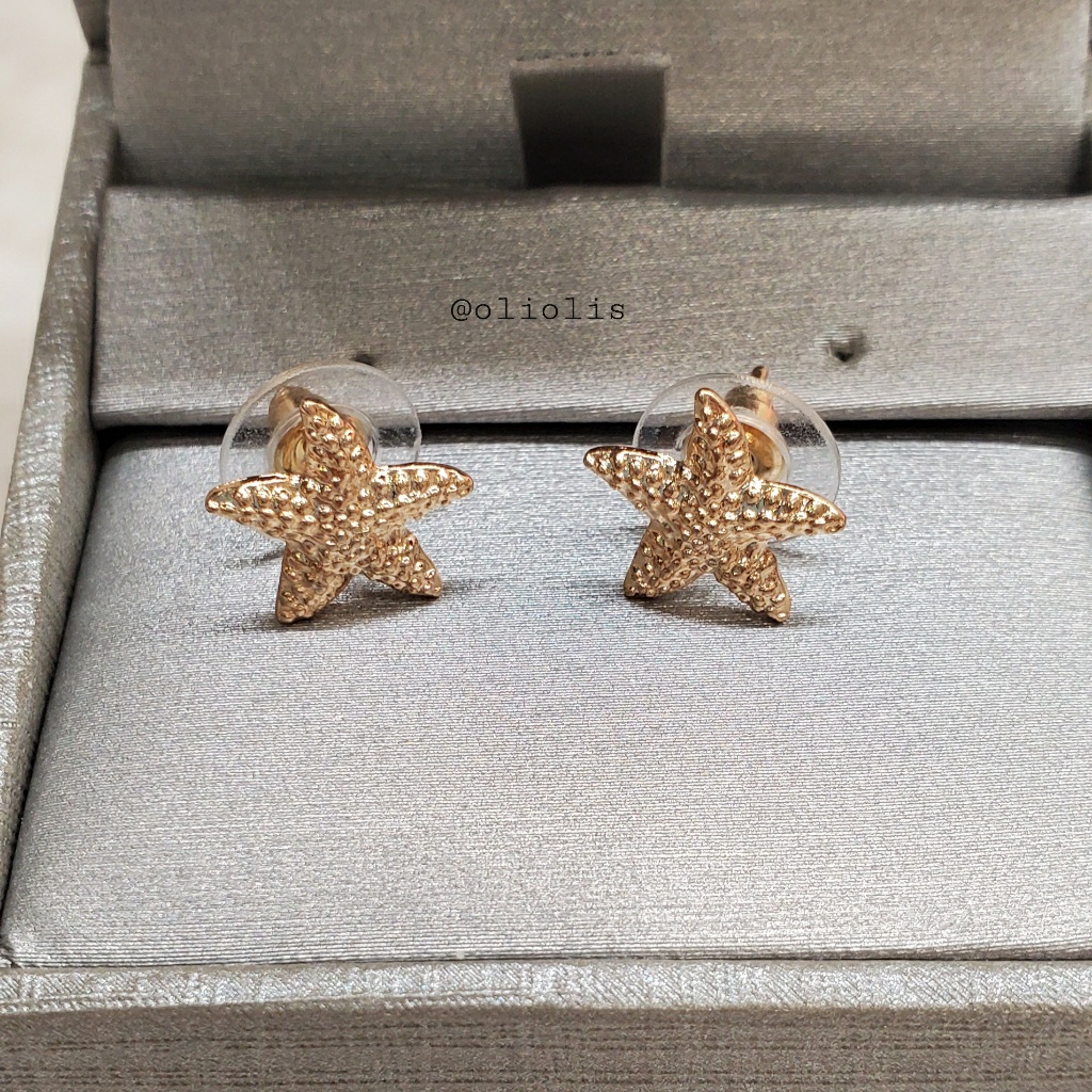 New Sea Star Earrings Golden Mermaid Theme